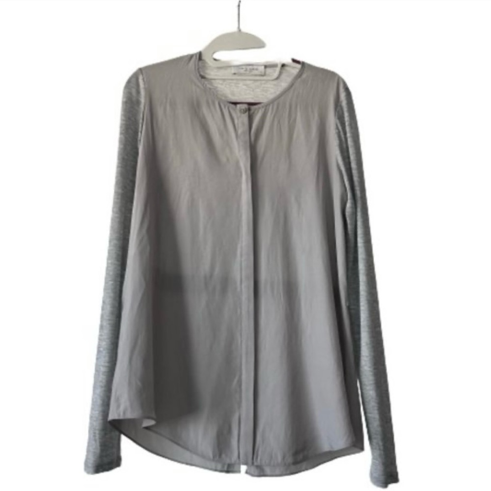 Lola & Sophie Women's Small Gray Long Sleeve Crew Neck Pullover Blouse/Shirt Top - Picture 5 of 14